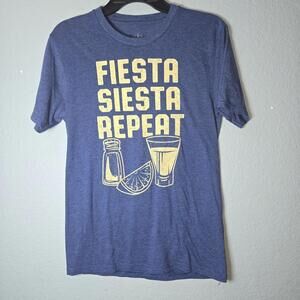 Disney Parks Epcot La Cava Del Tequila FIESTA SIESTA REPEAT Blue Shirt Size XS
